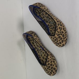 ROTHY'S THE FLAT CLASSIC CHEETAH PRINT KNIT BALLET FLATS SHOES WOMEN'S 7.5